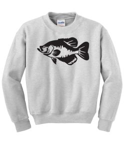 Black Crappie Crew Neck Sweatshirt - MENS Sizing