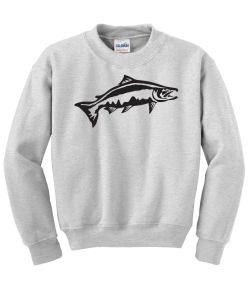 Chinook Salmon Leap Crew Neck Sweatshirt