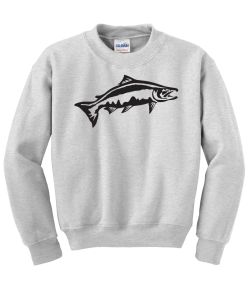 Chinook Salmon Leap Crew Neck Sweatshirt - MENS Sizing