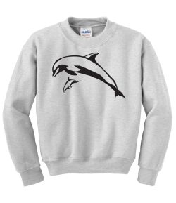 Mother and Calf Breaching Dolphin Crew Neck Sweatshirt - MENS Sizing