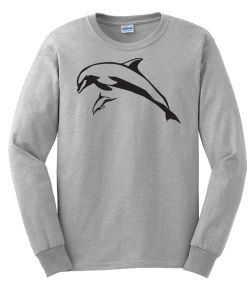 Mother and Calf Breaching Dolphin Long Sleeve T-Shirt