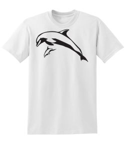 Mother and Calf Breaching Dolphin 50/50 Tee