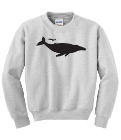 Whale and Diver Crew Neck Sweatshirt