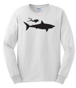 Shark and Diver Long Sleeve T-Shirt