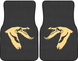Flying Low Goose Silhouette Car Mats