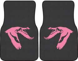 Flying Low Goose Silhouette Car Mats