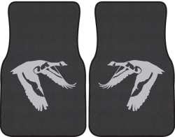 Flying Low Goose Silhouette Car Mats
