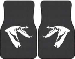 Flying Low Goose Silhouette Car Mats
