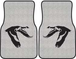 Flying Low Goose Silhouette Car Mats