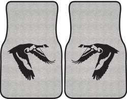 Flying Low Goose Silhouette Car Mats