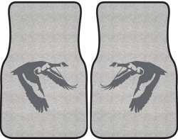 Flying Low Goose Silhouette Car Mats