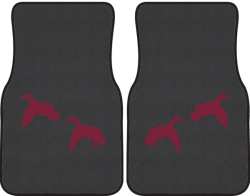 2 Mallards Comin' In Silhouette Car Mats