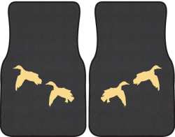 2 Mallards Comin' In Silhouette Car Mats