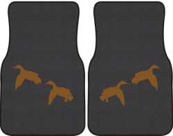 2 Mallards Comin' In Silhouette Car Mats