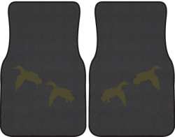 2 Mallards Comin' In Silhouette Car Mats