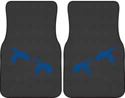 2 Mallards Comin' In Silhouette Car Mats