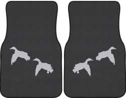2 Mallards Comin' In Silhouette Car Mats