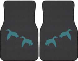 2 Mallards Comin' In Silhouette Car Mats