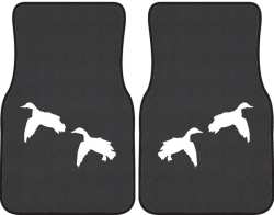 2 Mallards Comin' In Silhouette Car Mats