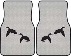 2 Mallards Comin' In Silhouette Car Mats
