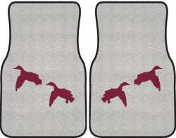 2 Mallards Comin' In Silhouette Car Mats