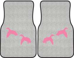 2 Mallards Comin' In Silhouette Car Mats