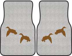 2 Mallards Comin' In Silhouette Car Mats