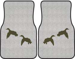 2 Mallards Comin' In Silhouette Car Mats