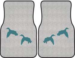 2 Mallards Comin' In Silhouette Car Mats