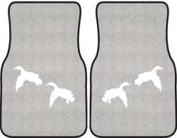 2 Mallards Comin' In Silhouette Car Mats