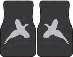 Flushed Pheasant Silhouette Car Mats