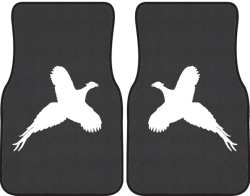 Flushed Pheasant Silhouette Car Mats
