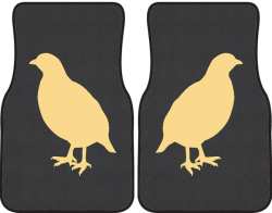 Partridge on Alert Silhouette Car Mats