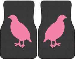 Partridge on Alert Silhouette Car Mats