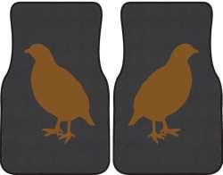 Partridge on Alert Silhouette Car Mats