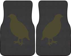 Partridge on Alert Silhouette Car Mats
