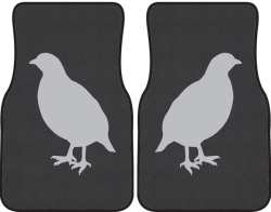 Partridge on Alert Silhouette Car Mats