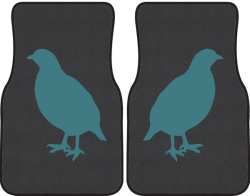 Partridge on Alert Silhouette Car Mats
