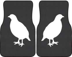 Partridge on Alert Silhouette Car Mats