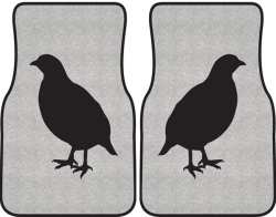 Partridge on Alert Silhouette Car Mats