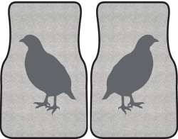 Partridge on Alert Silhouette Car Mats