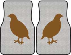 Partridge on Alert Silhouette Car Mats