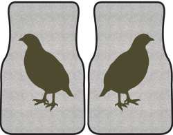 Partridge on Alert Silhouette Car Mats