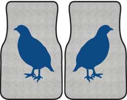 Partridge on Alert Silhouette Car Mats
