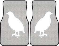 Partridge on Alert Silhouette Car Mats
