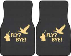 Fly? Bye! Goose Silhouette Car Mats