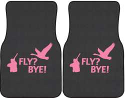 Fly? Bye! Goose Silhouette Car Mats