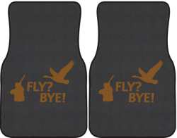 Fly? Bye! Goose Silhouette Car Mats