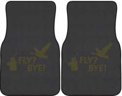 Fly? Bye! Goose Silhouette Car Mats