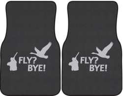 Fly? Bye! Goose Silhouette Car Mats